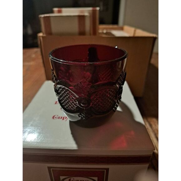 Vintage Avon 1990 1876 Cape Cod Ruby Red Cup & Saucer Set NOS w/ Box - Picture 5 of 9